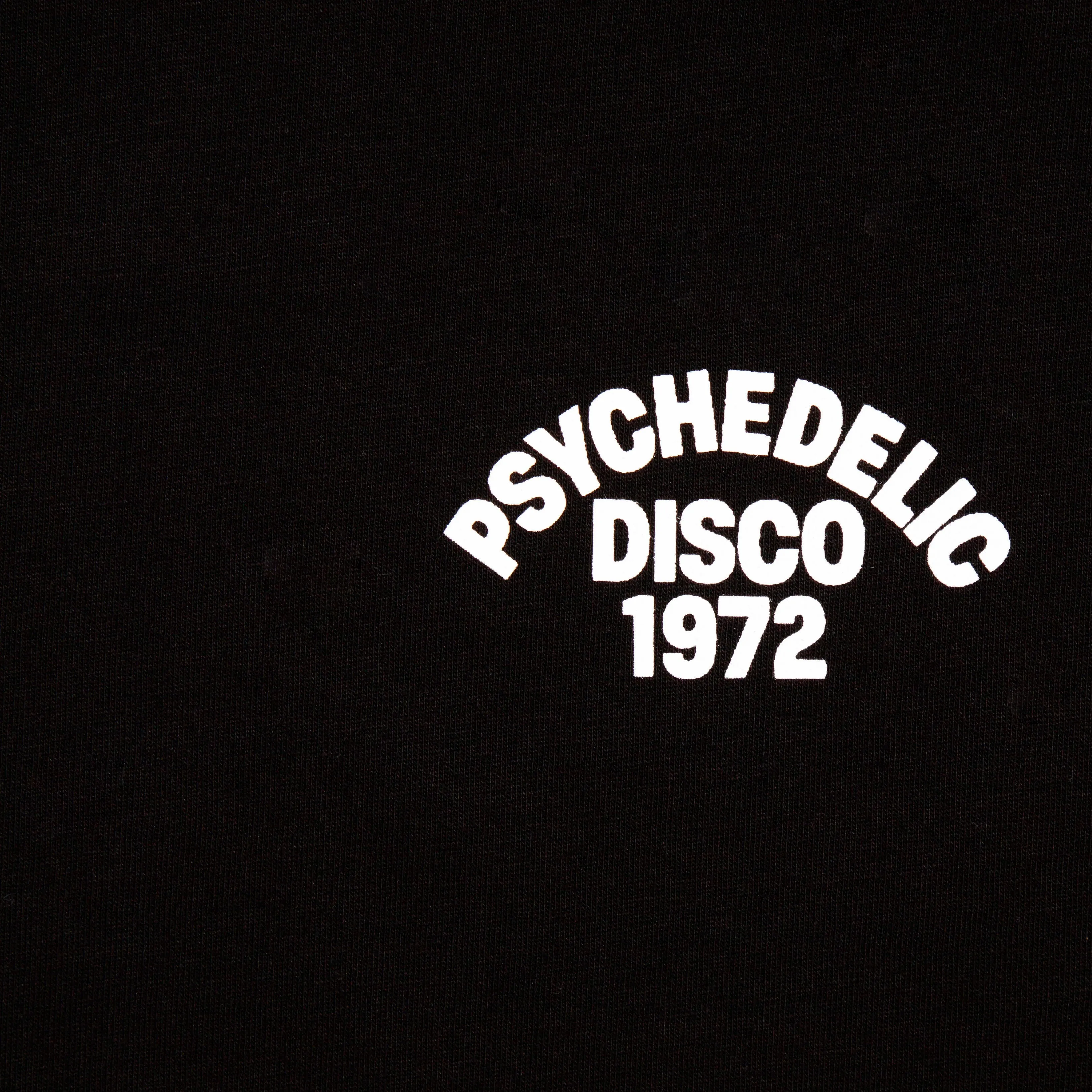 1972 Psychedelic Disco Back Print - Tshirt - Black