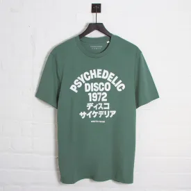 1972 Psychedelic Disco Front Print - Tshirt - Green