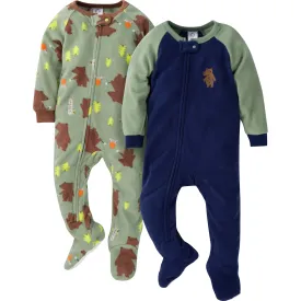 2-Pack Baby & Toddler Boys Bears Fleece Pajamas