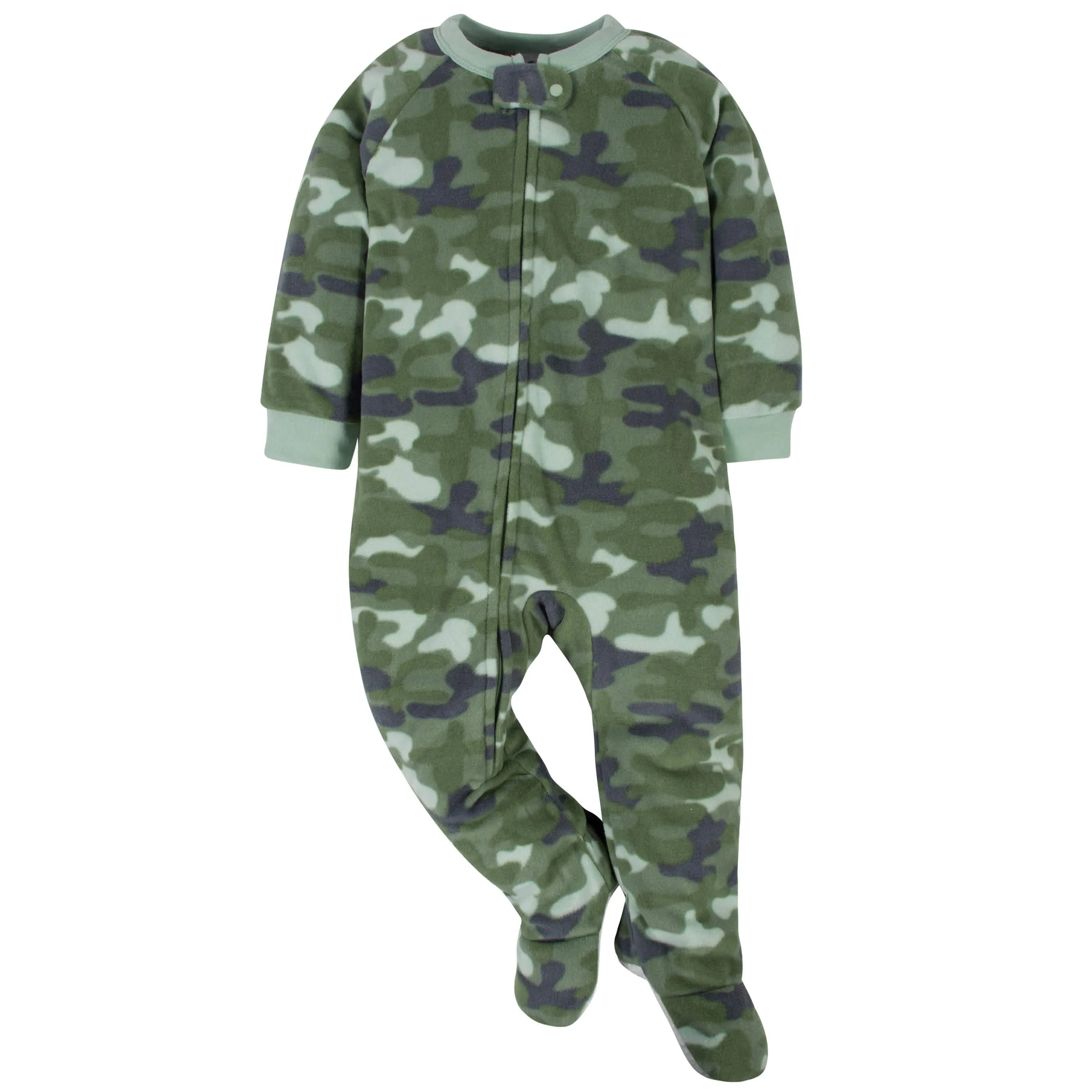 2-Pack Baby Boys Camo & Dino Fleece Pajamas