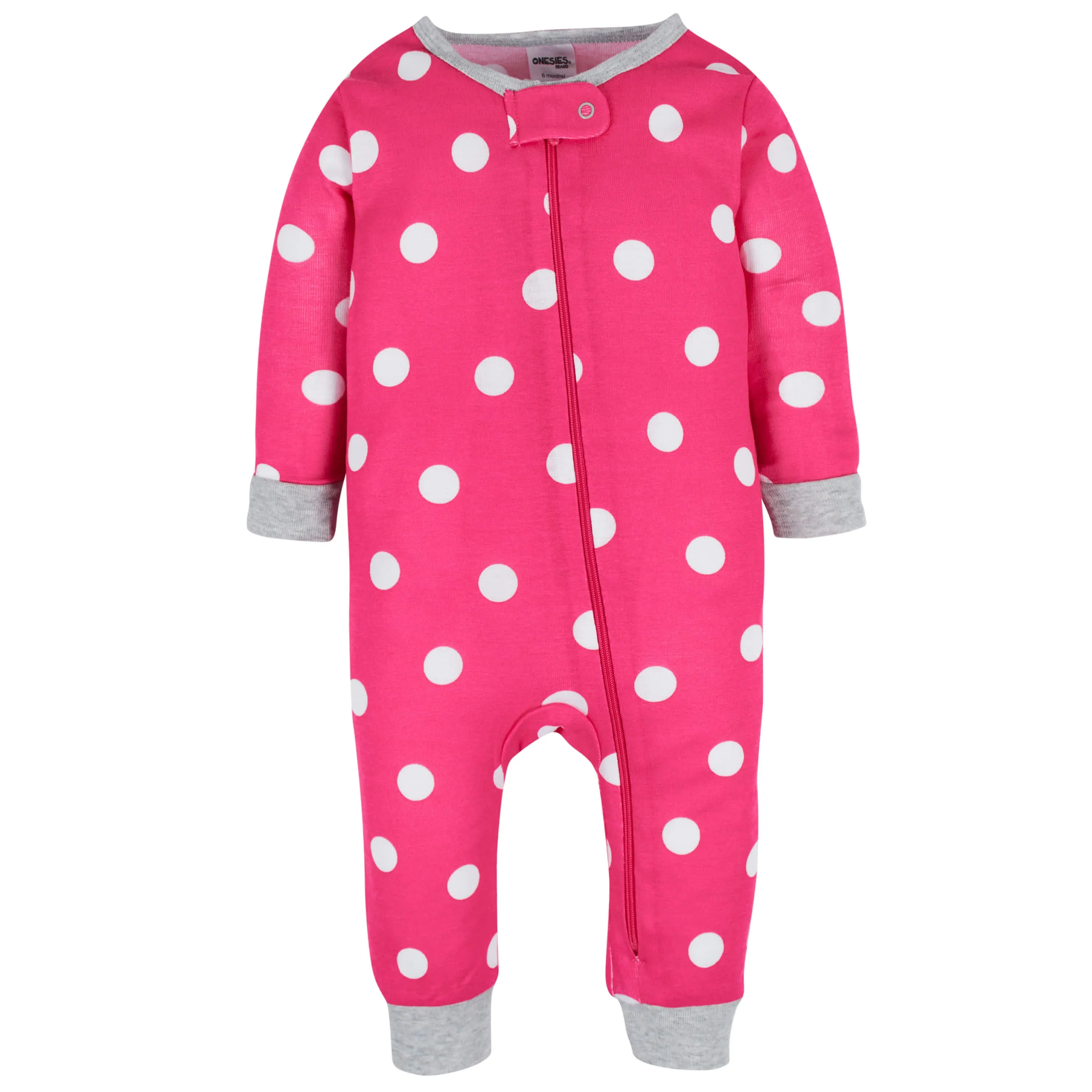 3-Pack Baby & Toddler Girls Dots & Kitties Snug Fit Footless Pajamas