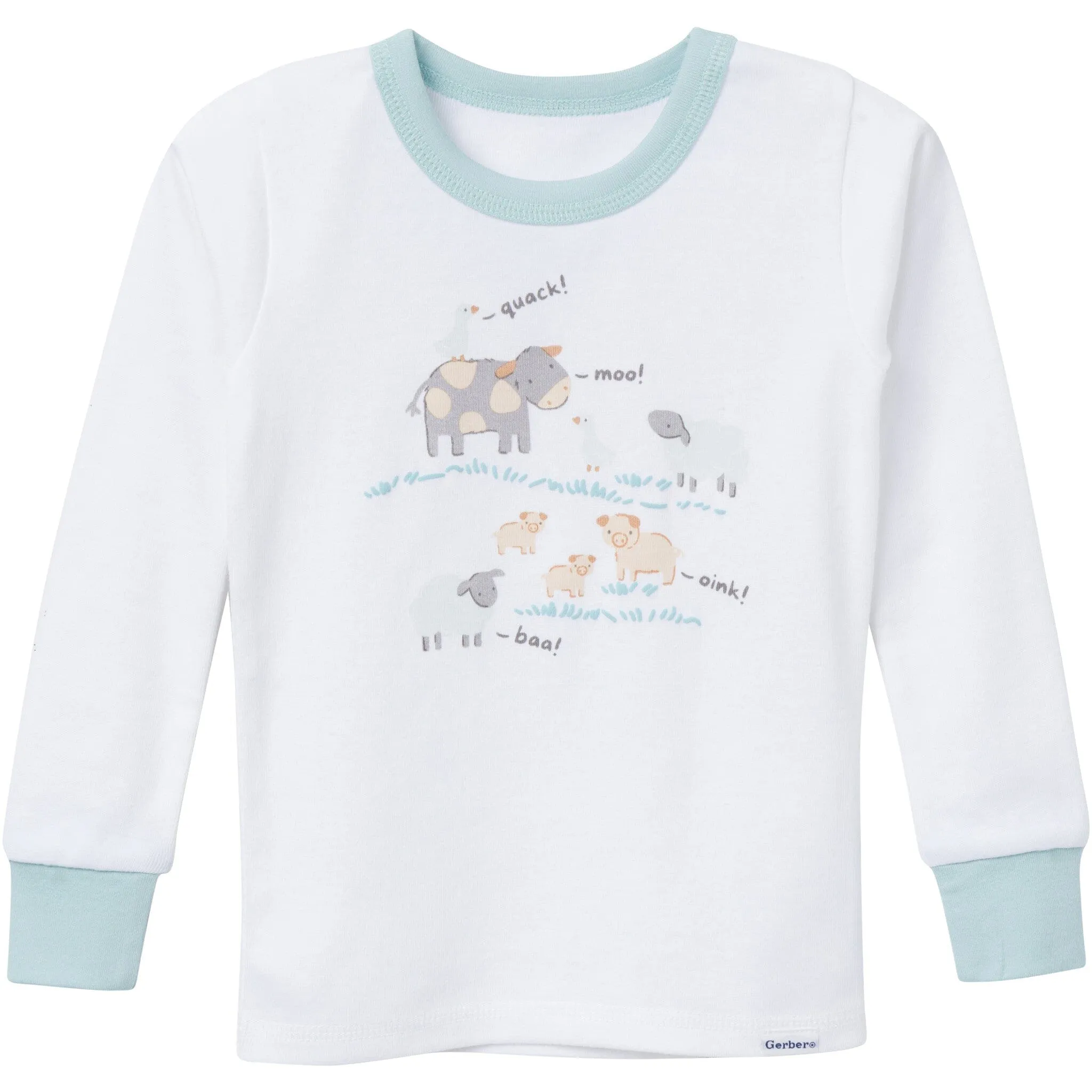 4-Piece Infant & Toddler Neutral Farm Tops and Pants Sets