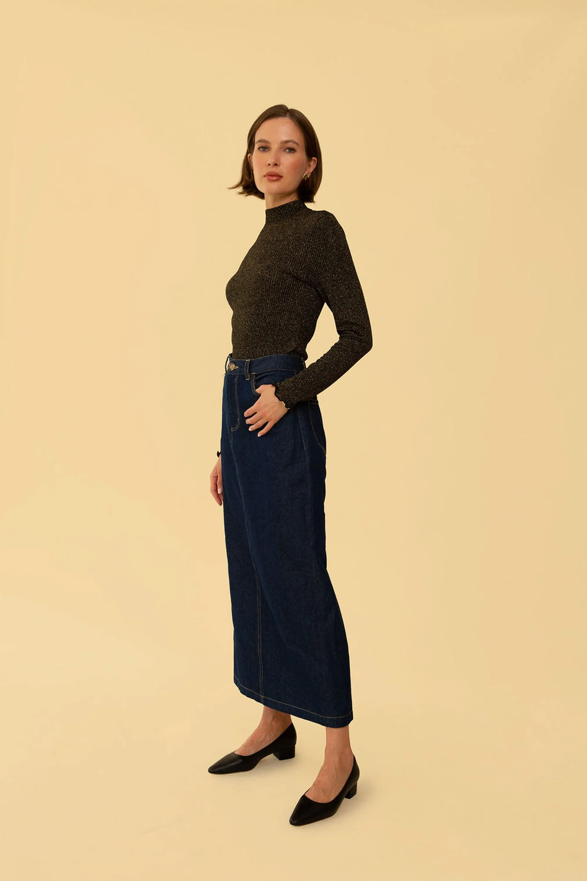 Alanis Skirt in Dark Denim