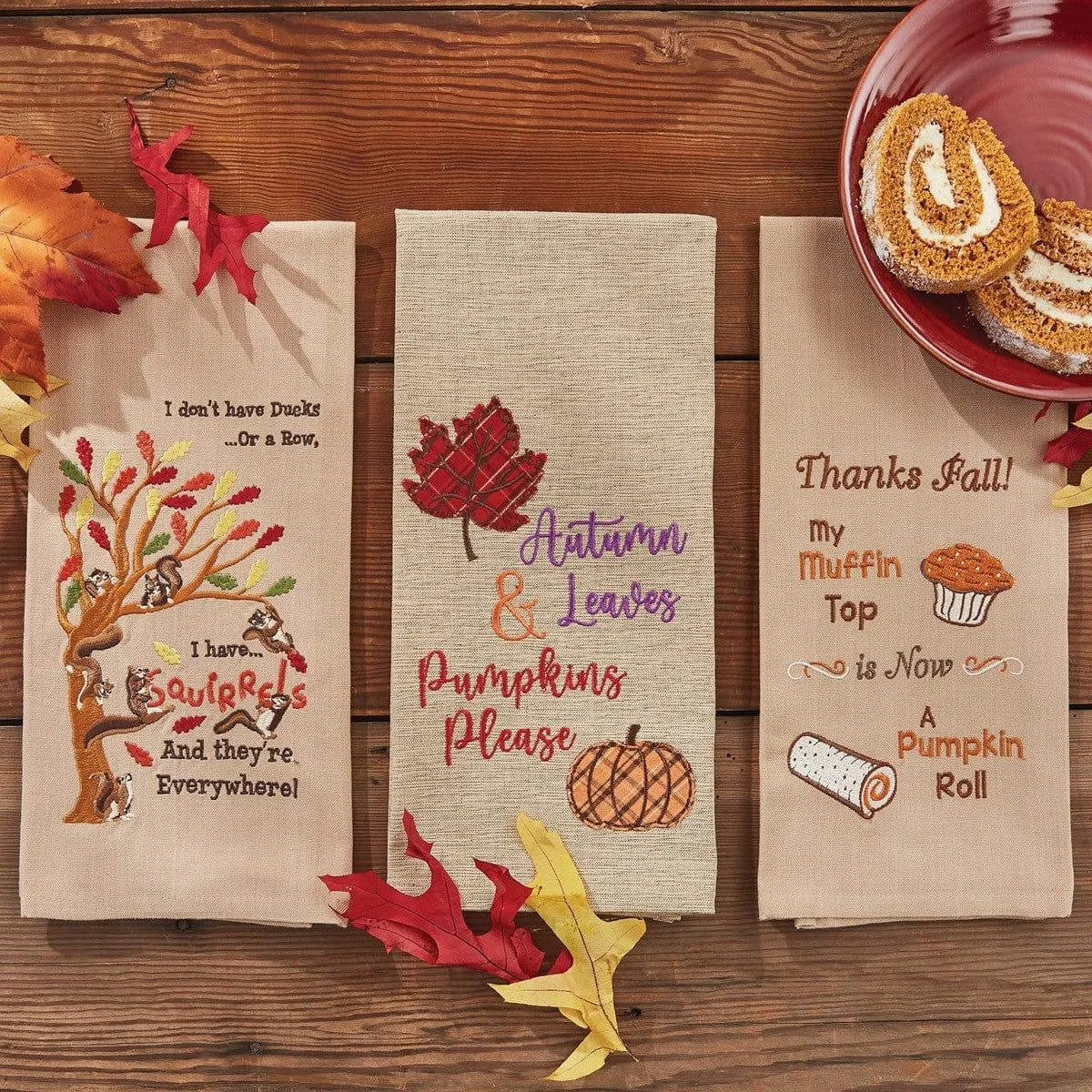 Autumn Leaves Dishtowel