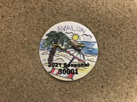 Avalon 2021 Seasonal Beach Tag