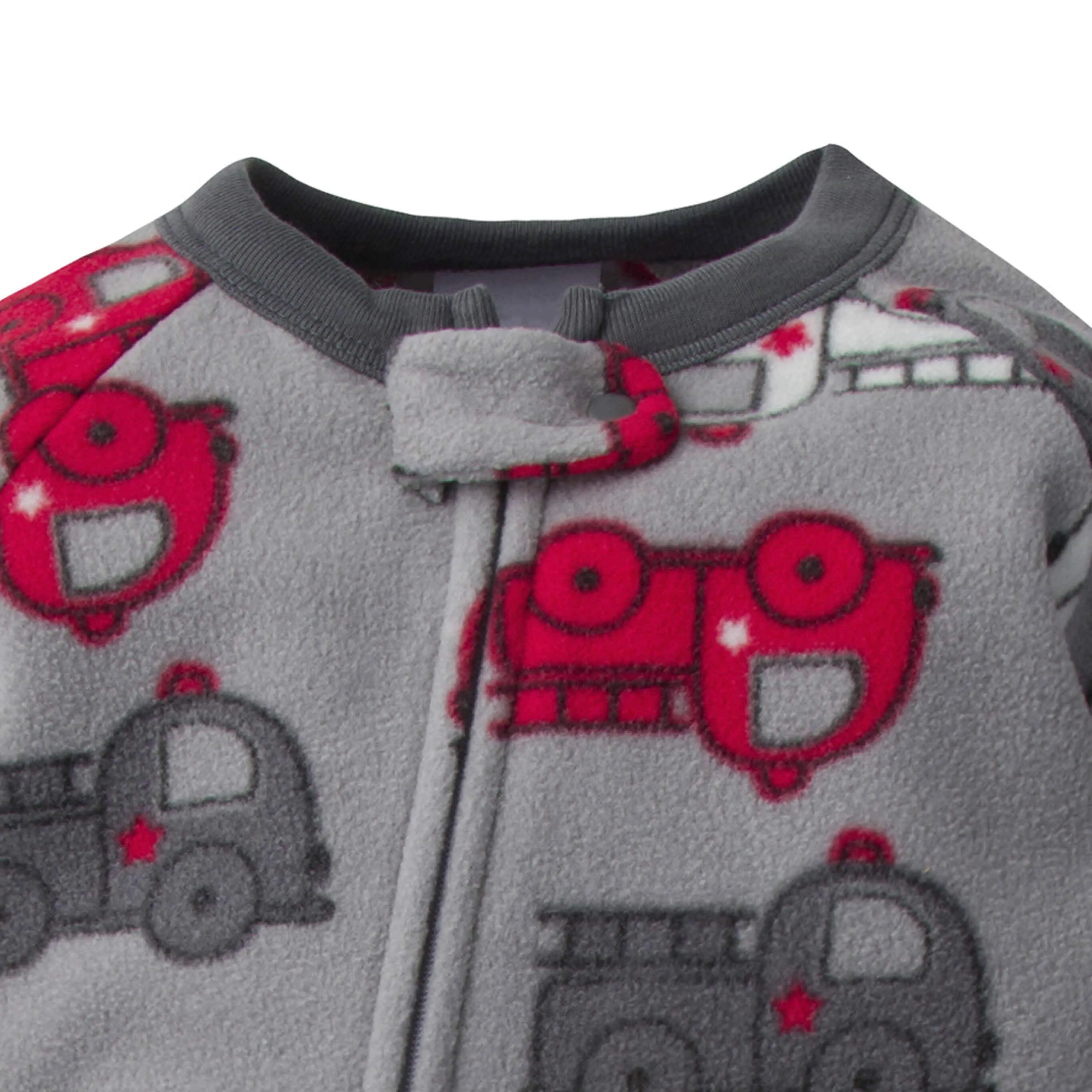 Baby Boys Fire Truck Fleece Pajamas