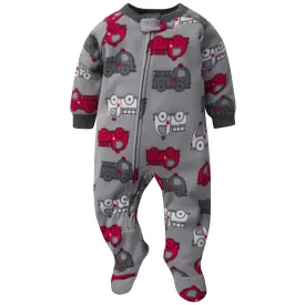 Baby Boys Fire Truck Fleece Pajamas