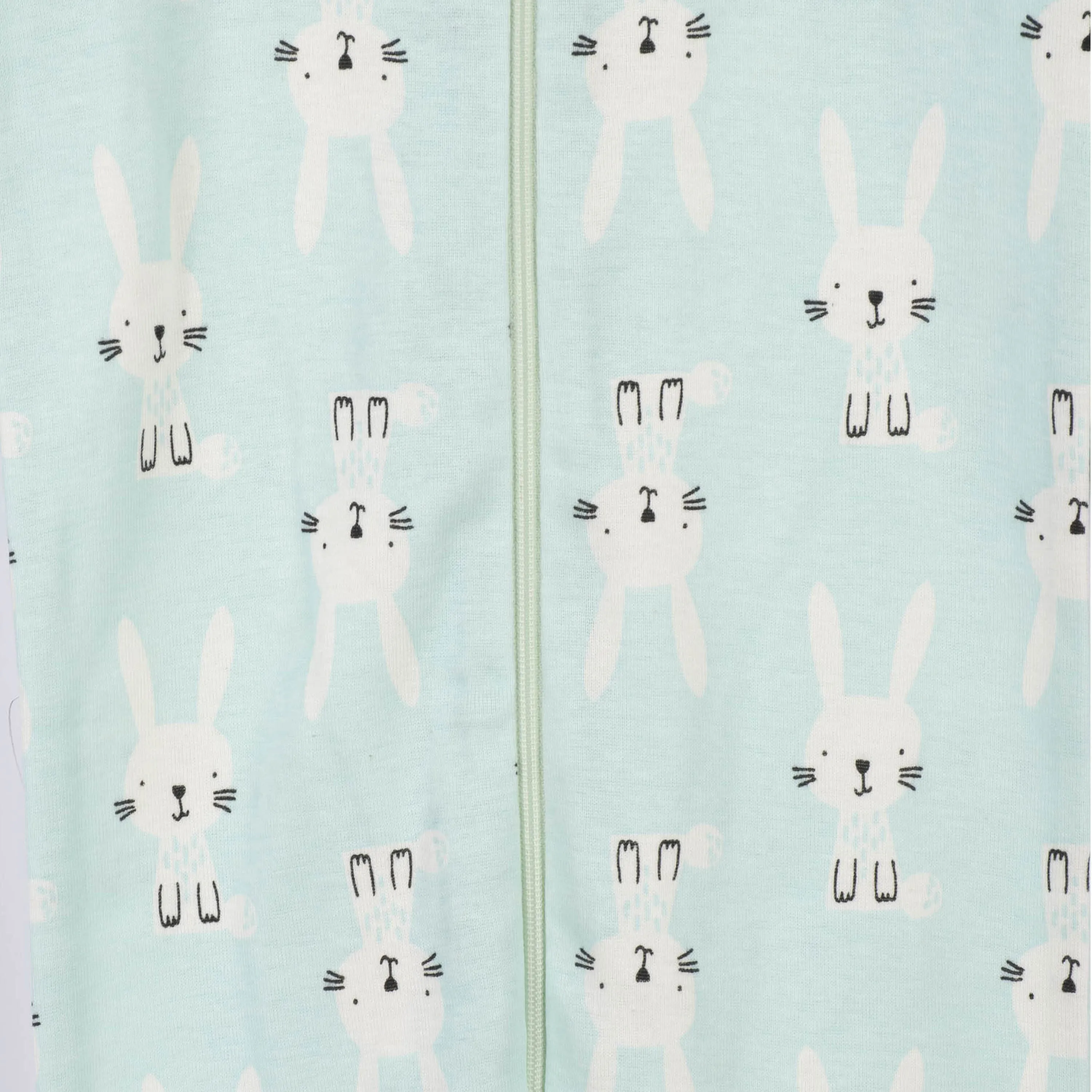 Baby Girls' 2-Pack Organic Bunny Snug Fit Footed Pajamas