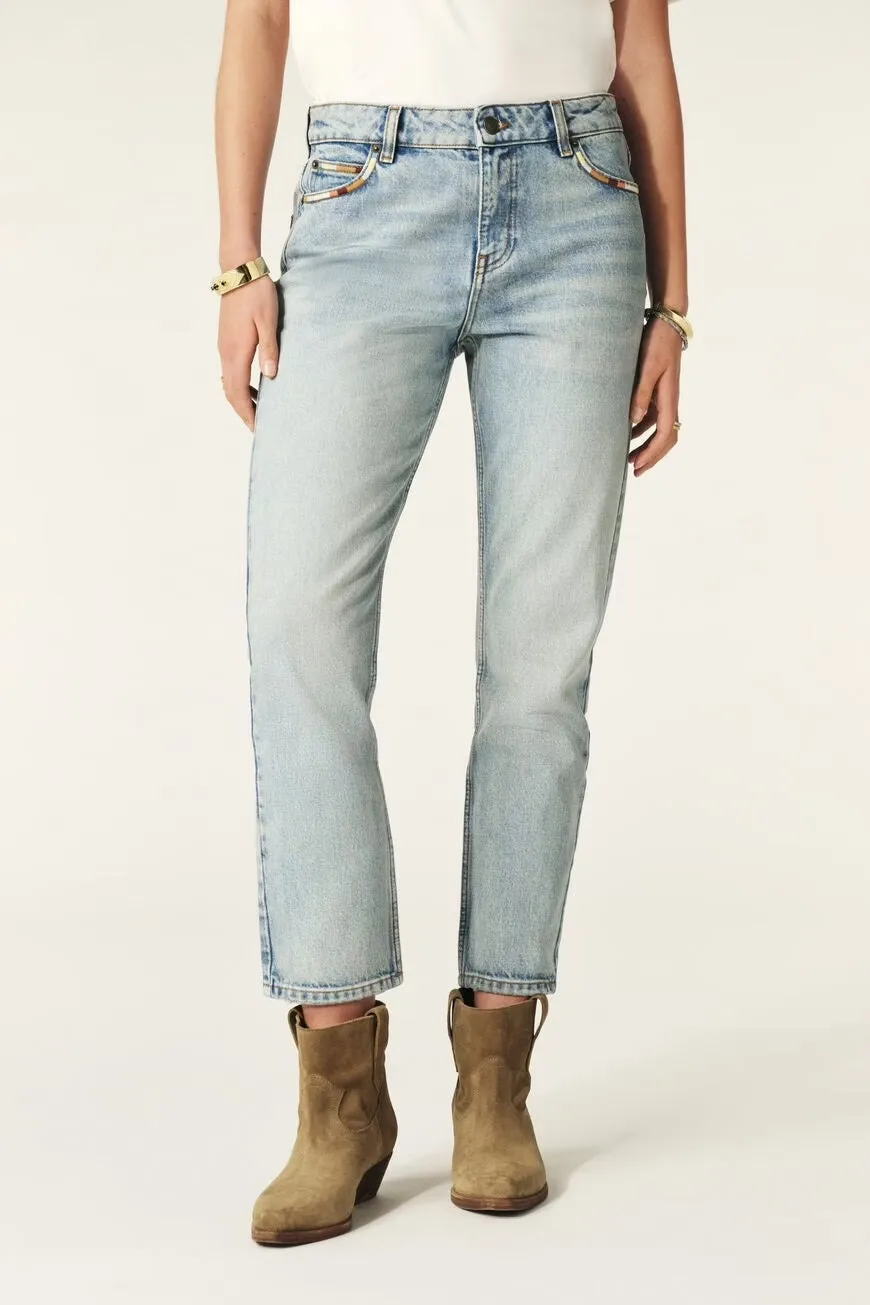 Bash Paris Full Denim Jean in Light Blue Denim