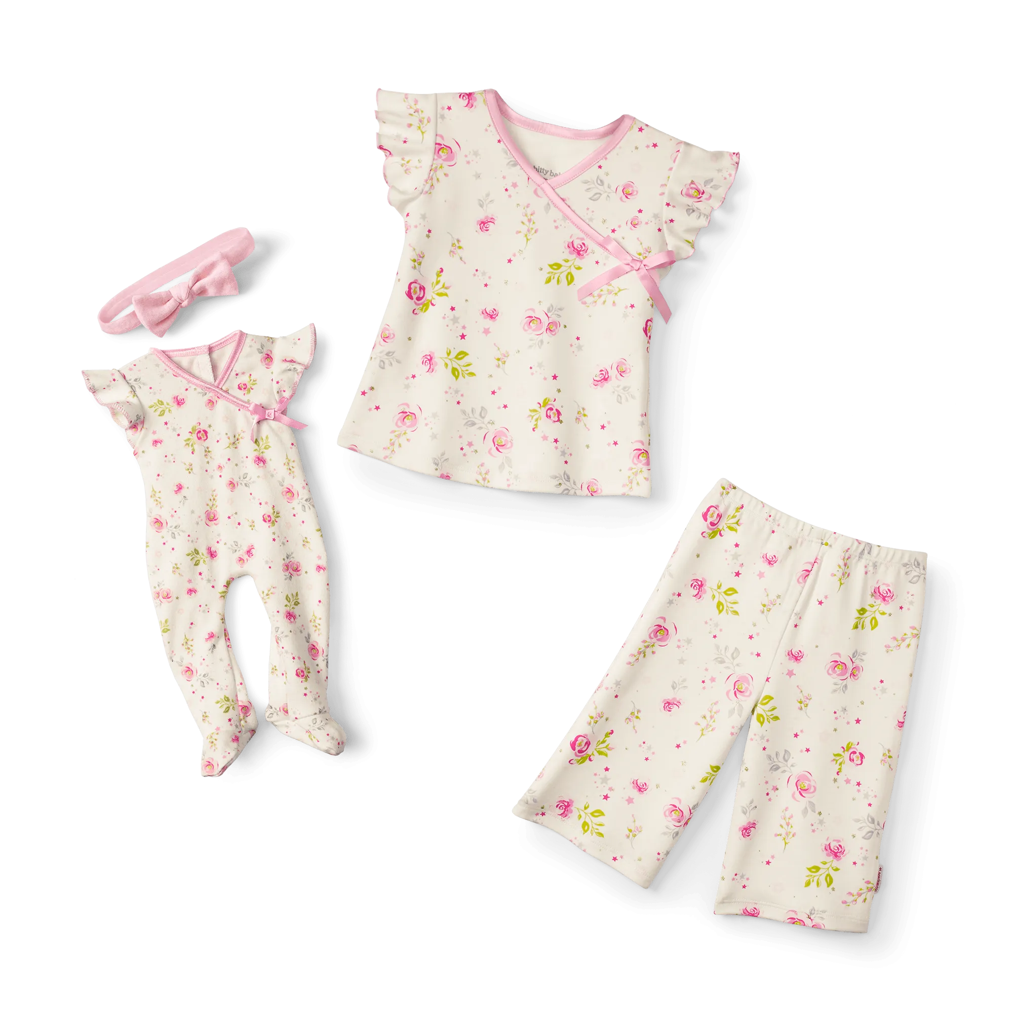 Beautiful Blooms Pajamas for Little Girls & Bitty Baby® Dolls