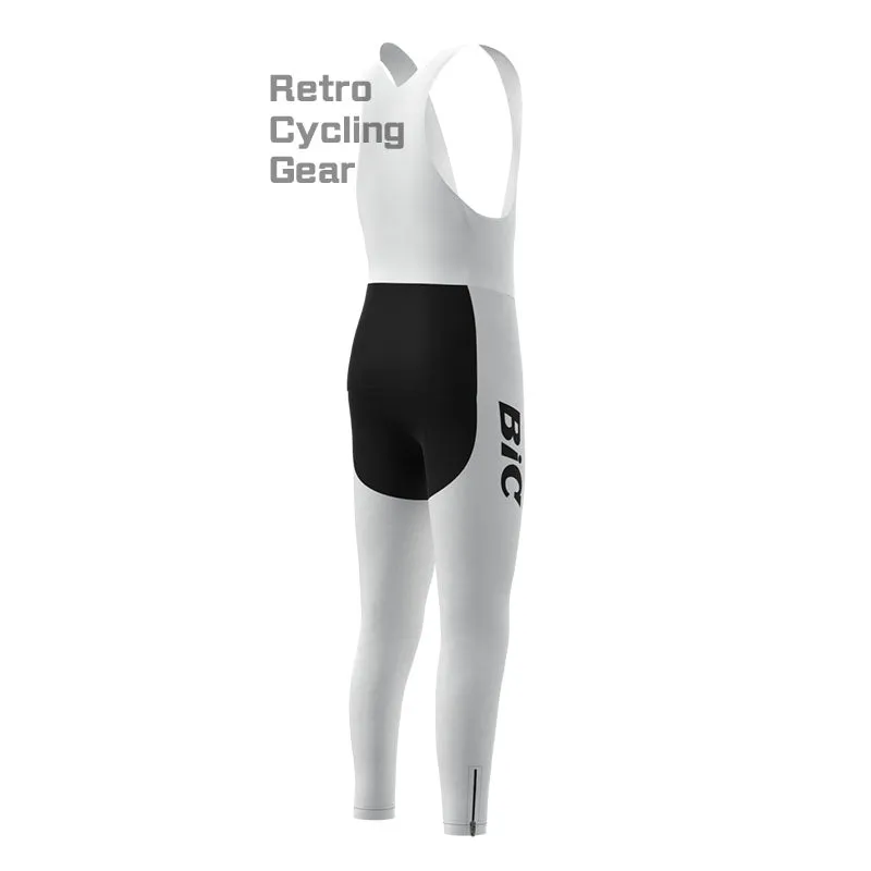 BIC White Blue Retro Cycling Pants