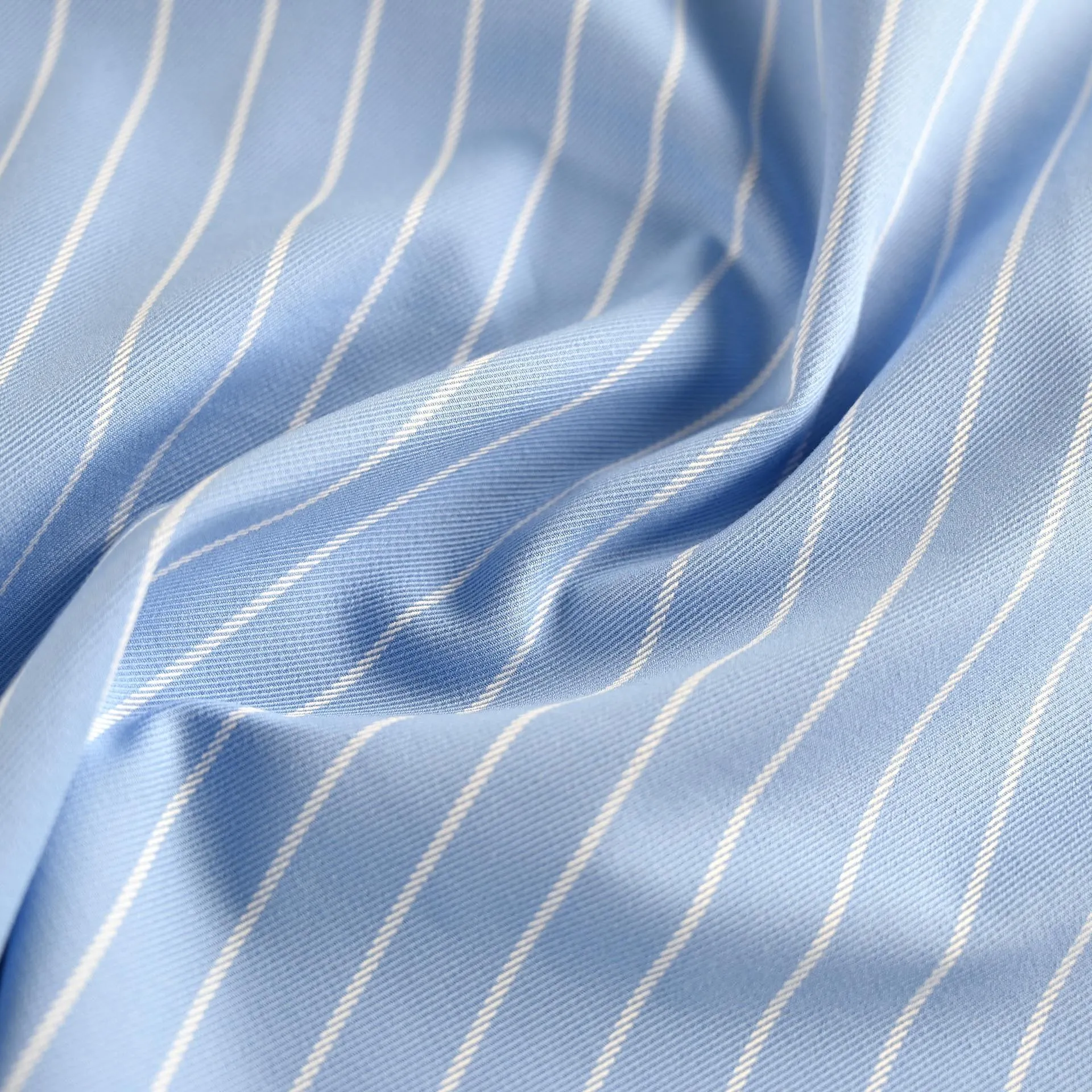 Blue White Stripes Twill 3704