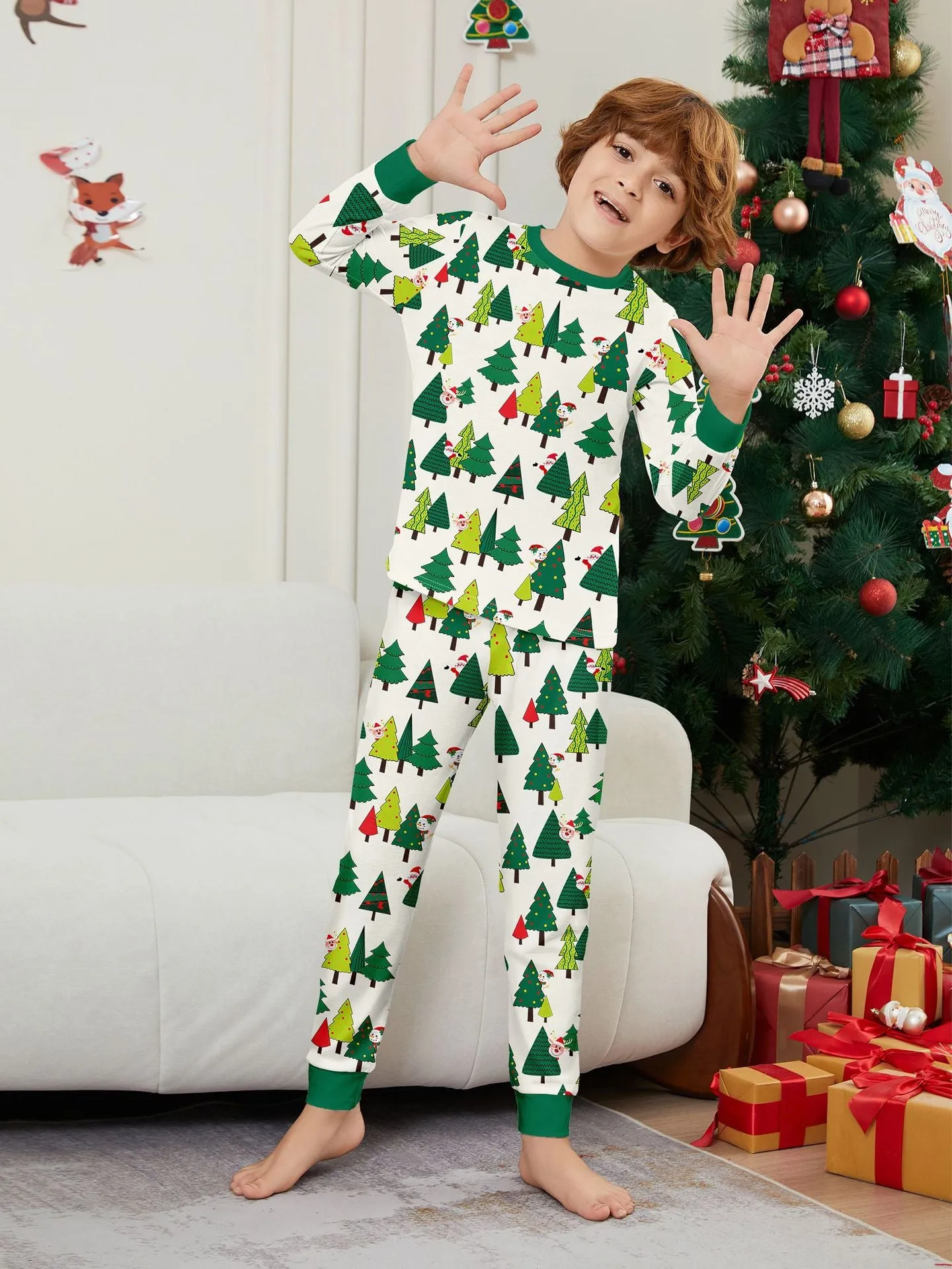 Christmas Tree Family Matching Parent-Child Holiday Pajamas