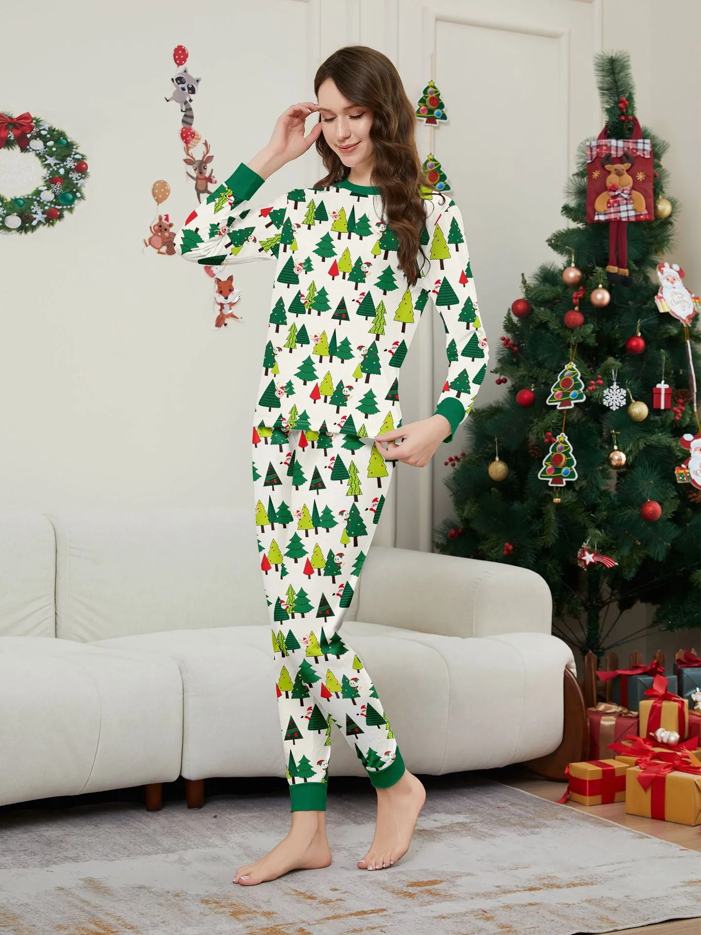 Christmas Tree Family Matching Parent-Child Holiday Pajamas