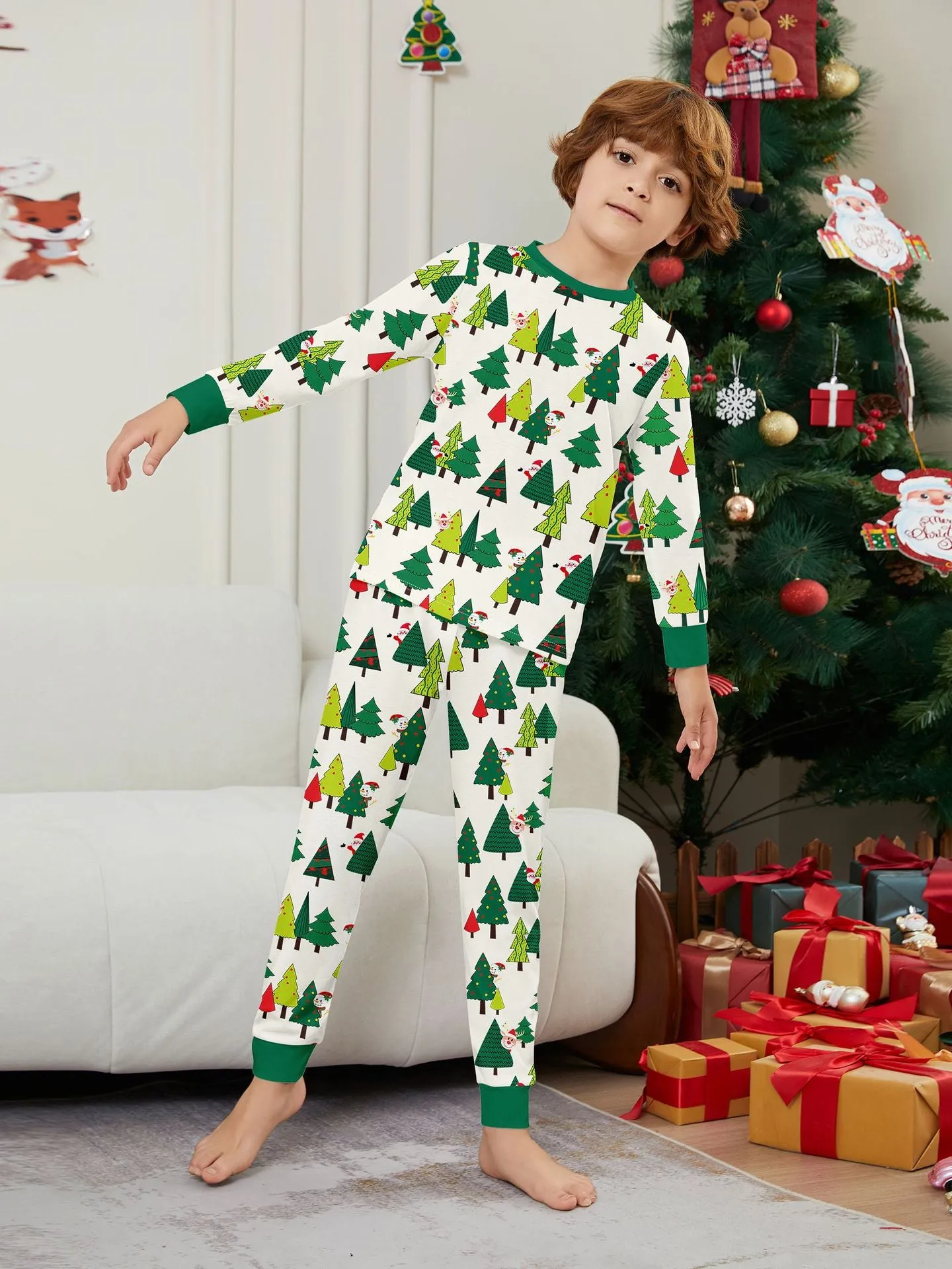 Christmas Tree Family Matching Parent-Child Holiday Pajamas