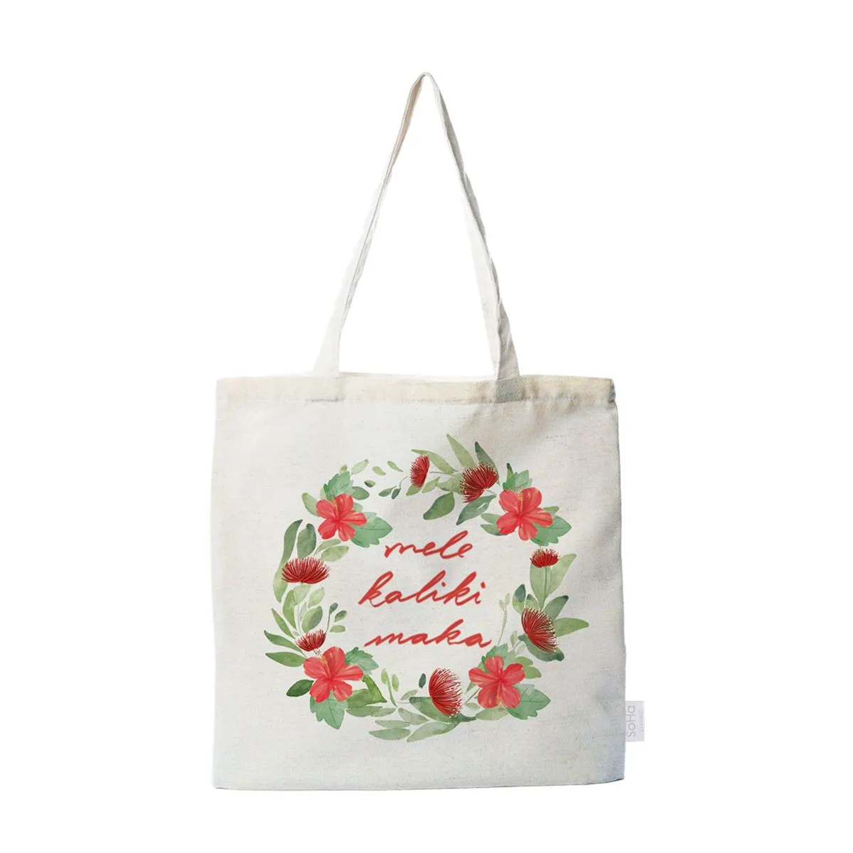 Christmas Wreath Mele Tote Bag