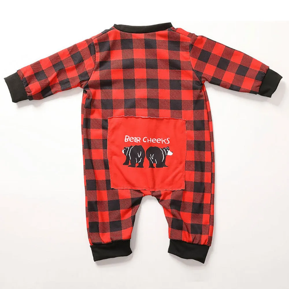 Classic Christmas Buffalo Plaid Family Matching Pajamas Sets