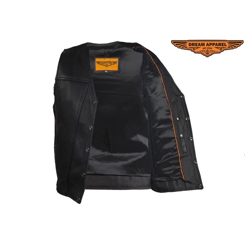 Classic Motorcycle Club Vest with Gun Pockets