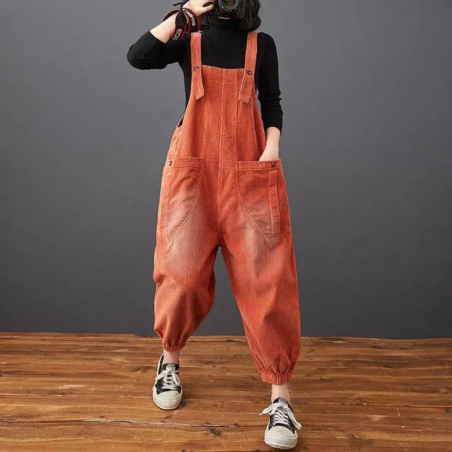 Corduroy Pockets Jumpsuit