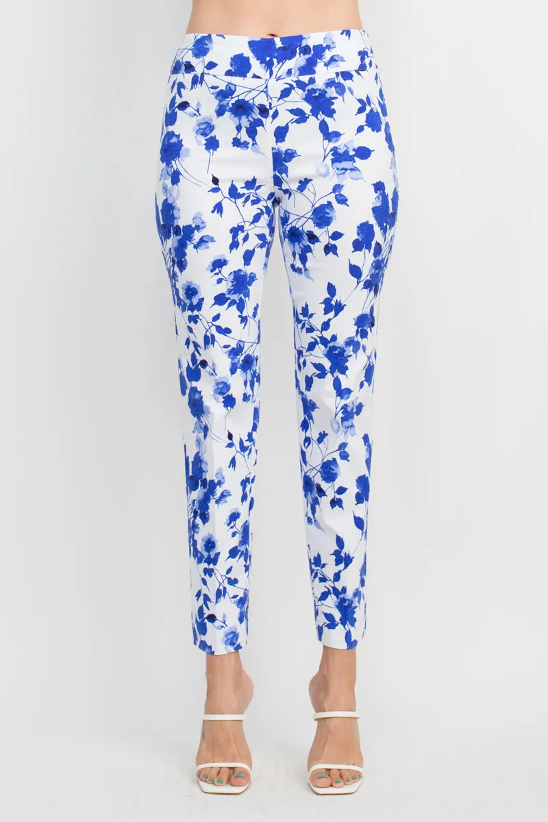 Counterparts Mid Banded Waist Multi Print Stretch Rayon Pants