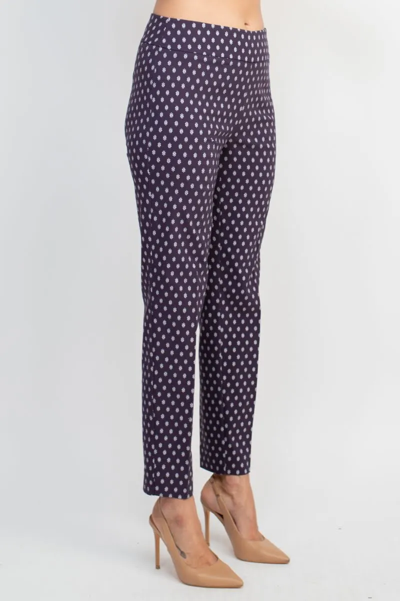 Counterparts Mid Banded Waist Multi Print Stretch Rayon Pants