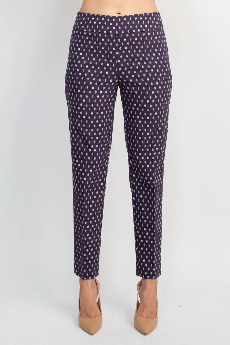 Counterparts Mid Banded Waist Multi Print Stretch Rayon Pants