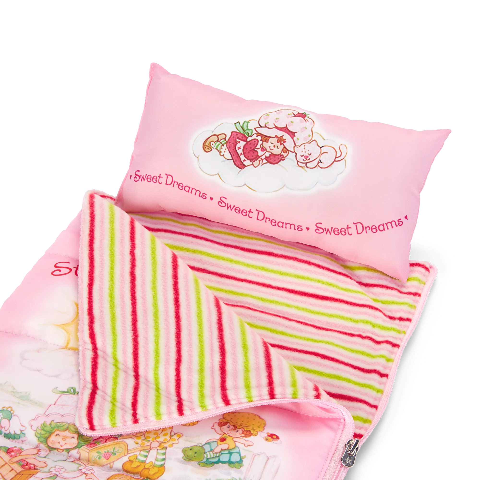 Courtney’s™ Strawberry Shortcake™ Sleeping Bag & PJs for 18-inch Dolls (Historical Characters)