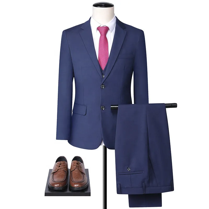 Custom 3-piece Office Suit Men's Wedding Formal Blazer Business Suit