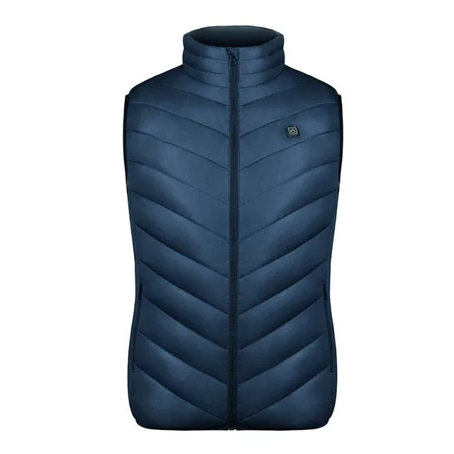 Electric Heated Cotton Outdoor USB Hooded Thermal Warmer Jacket