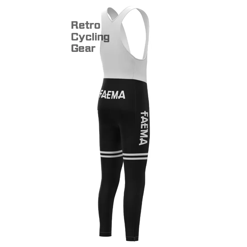 FAEMA Black Retro Cycling Pants