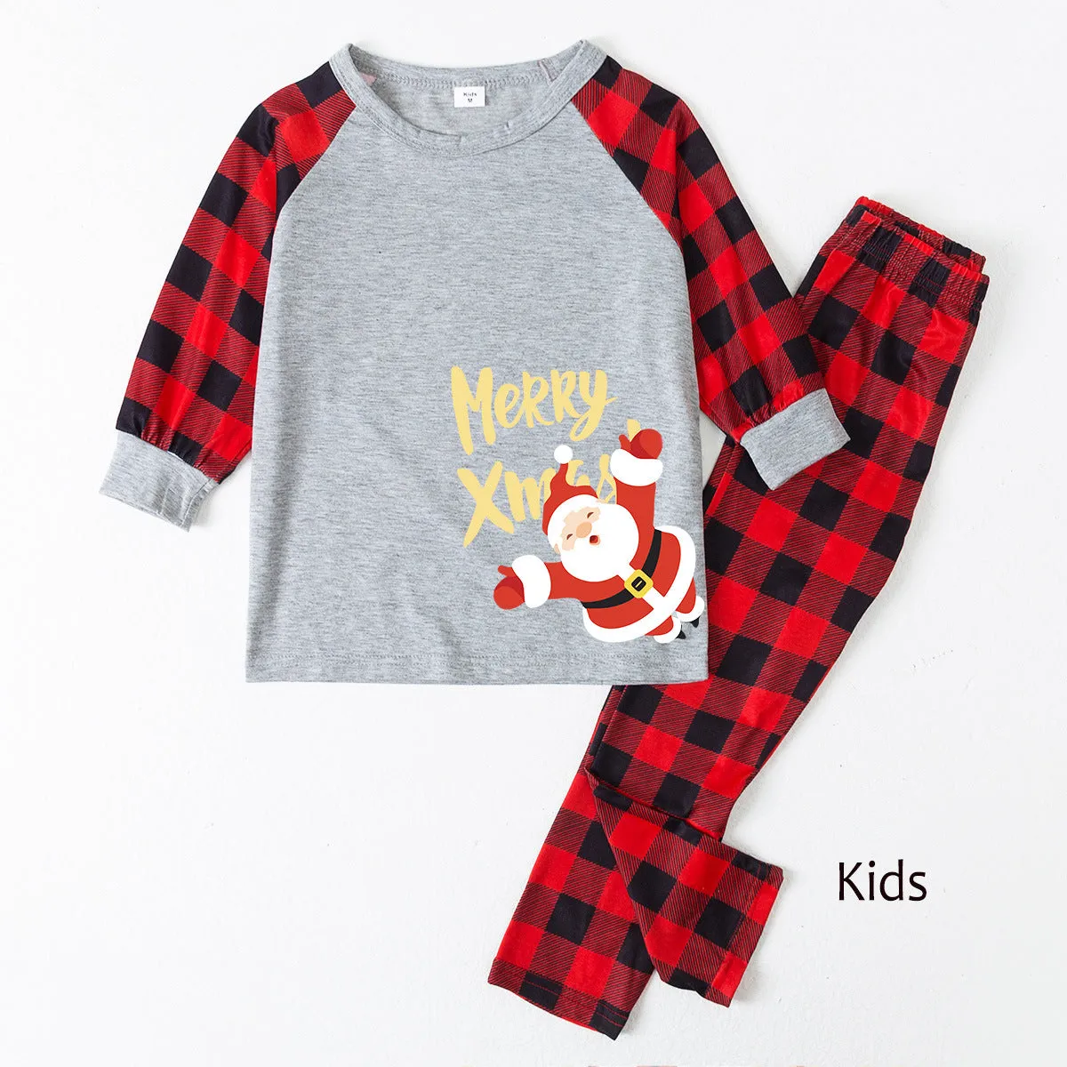 Family Parent-Child Merry Christmas Santa Patterned Pajamas Sets