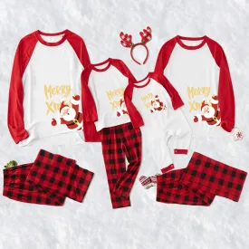 Family Parent-Child Merry Christmas Santa Patterned Pajamas Sets