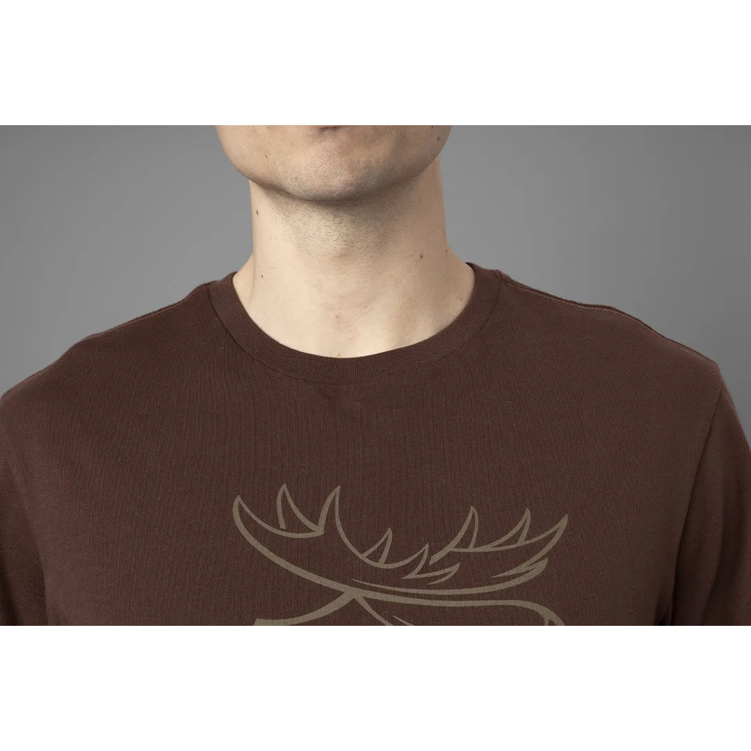 Harkila Graphic T-Shirt 2-Pack - Willow Green/Burgundy by Harkila