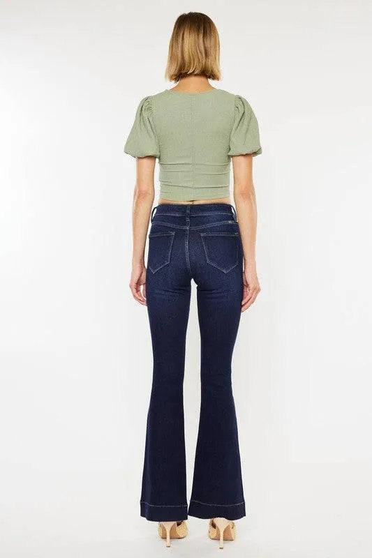 High Rise Dark Wash Kancan Flare Jeans