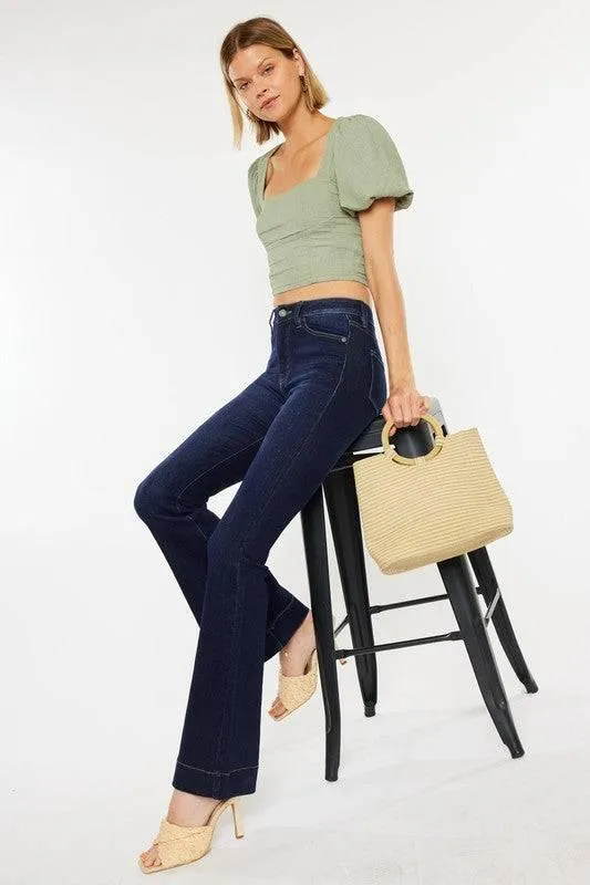 High Rise Dark Wash Kancan Flare Jeans