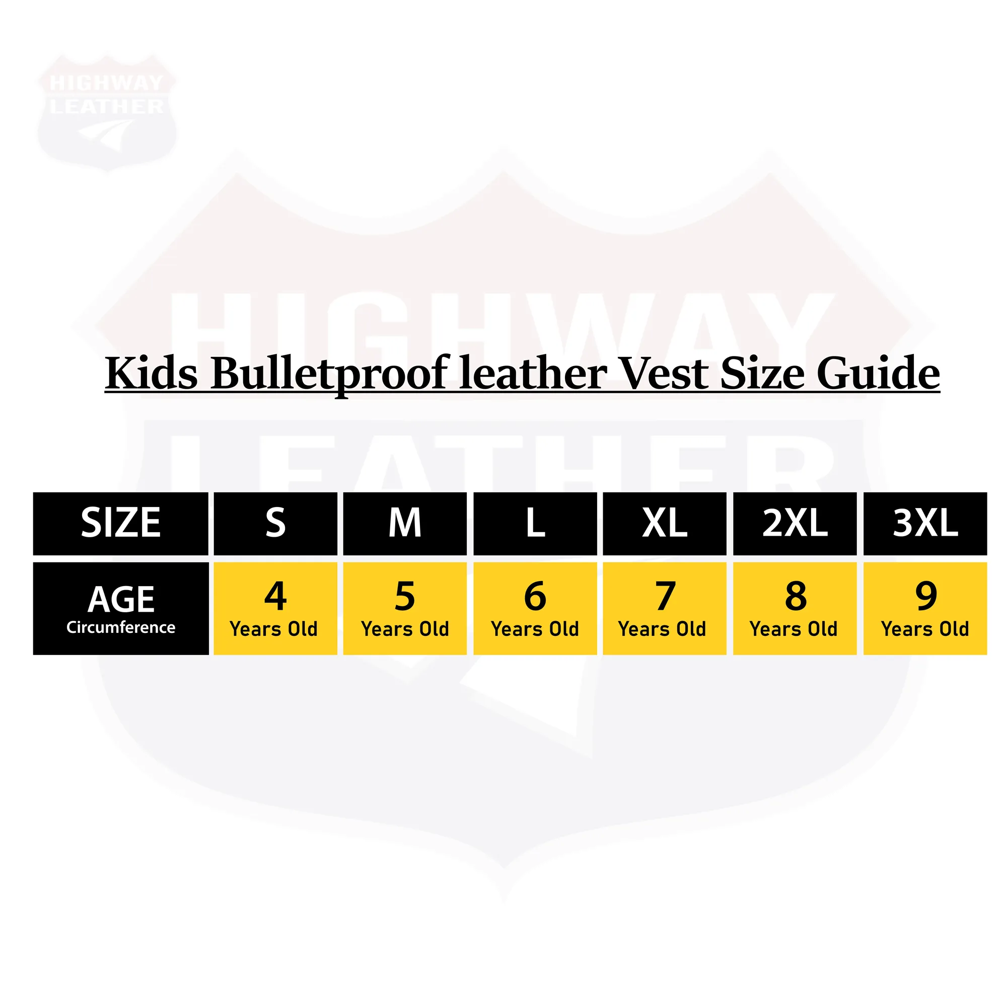 HL17965 Kid's Bulletproof Style Leather Vest