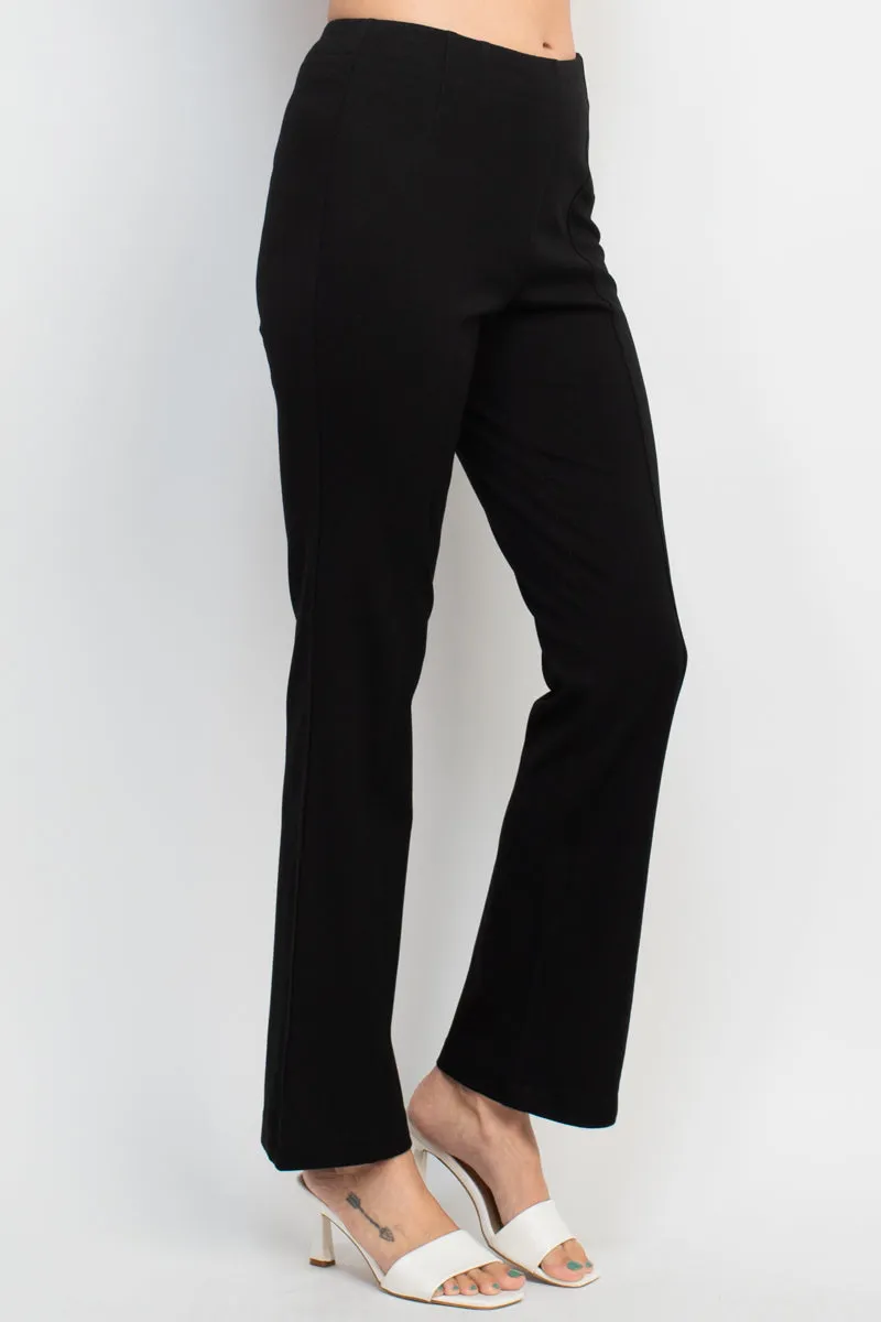 Hope & Harlow mid waist solid straight leg millennium pant