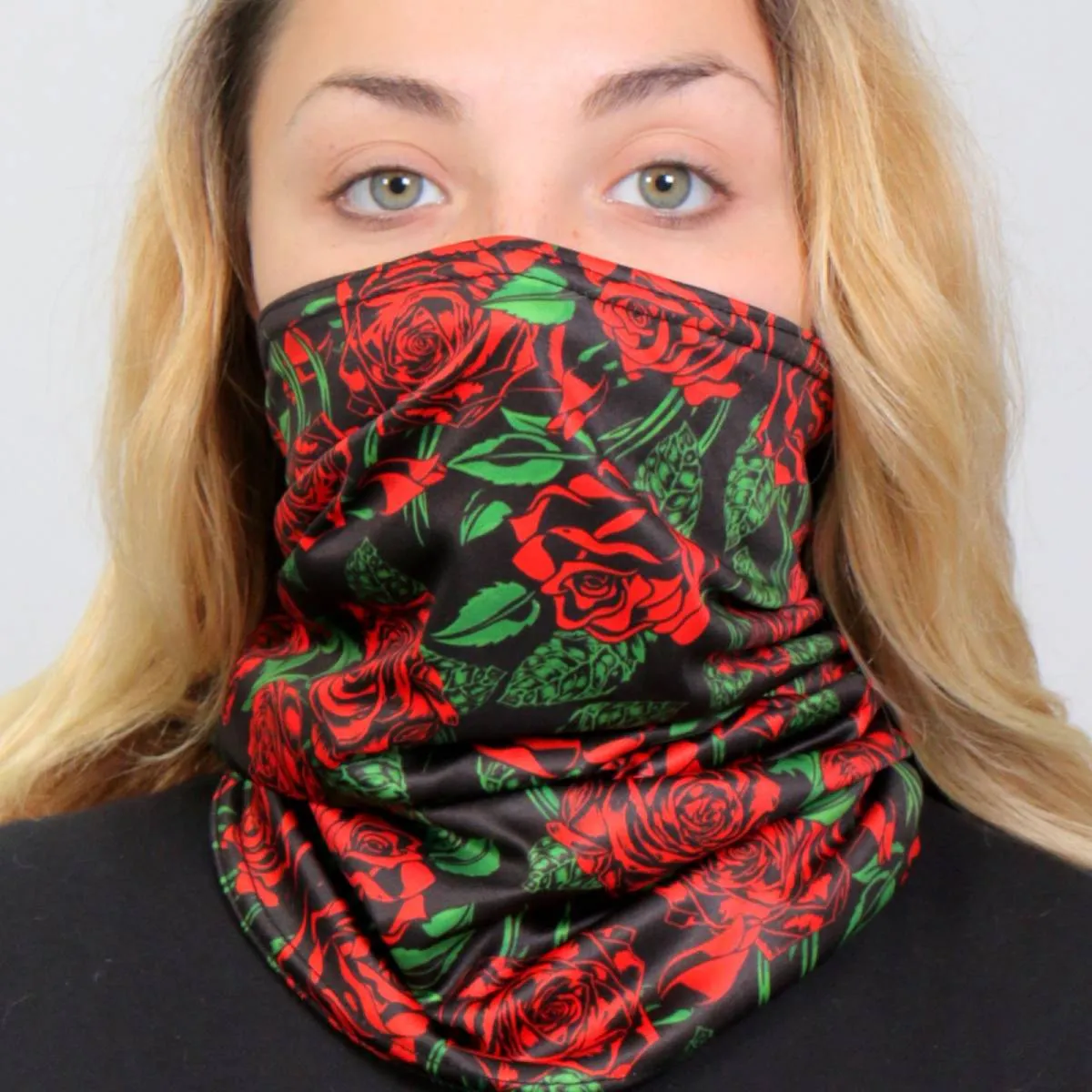 Hot Leathers HWN2035 Wild Roses Neck Gaiter