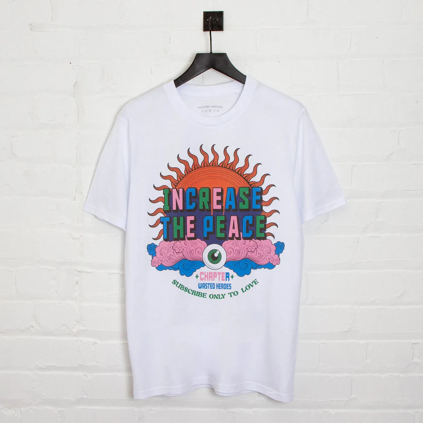 Increase The Peace Front Print - Tshirt - White