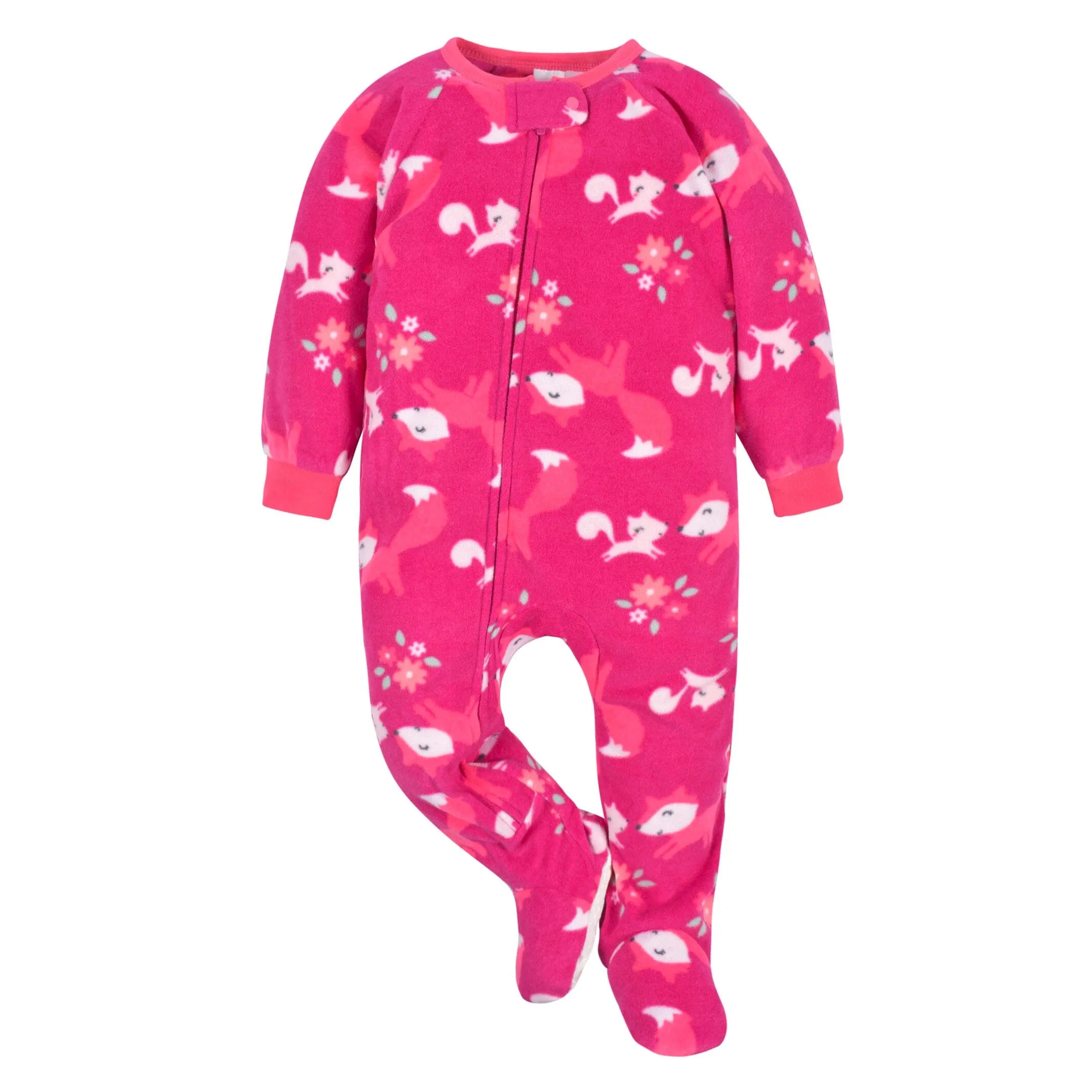 Infant & Toddler Girls Fox Fleece Pajamas