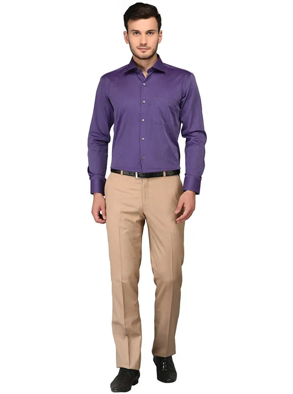 JadeBlue Purple Regular Fit Formal Shirt