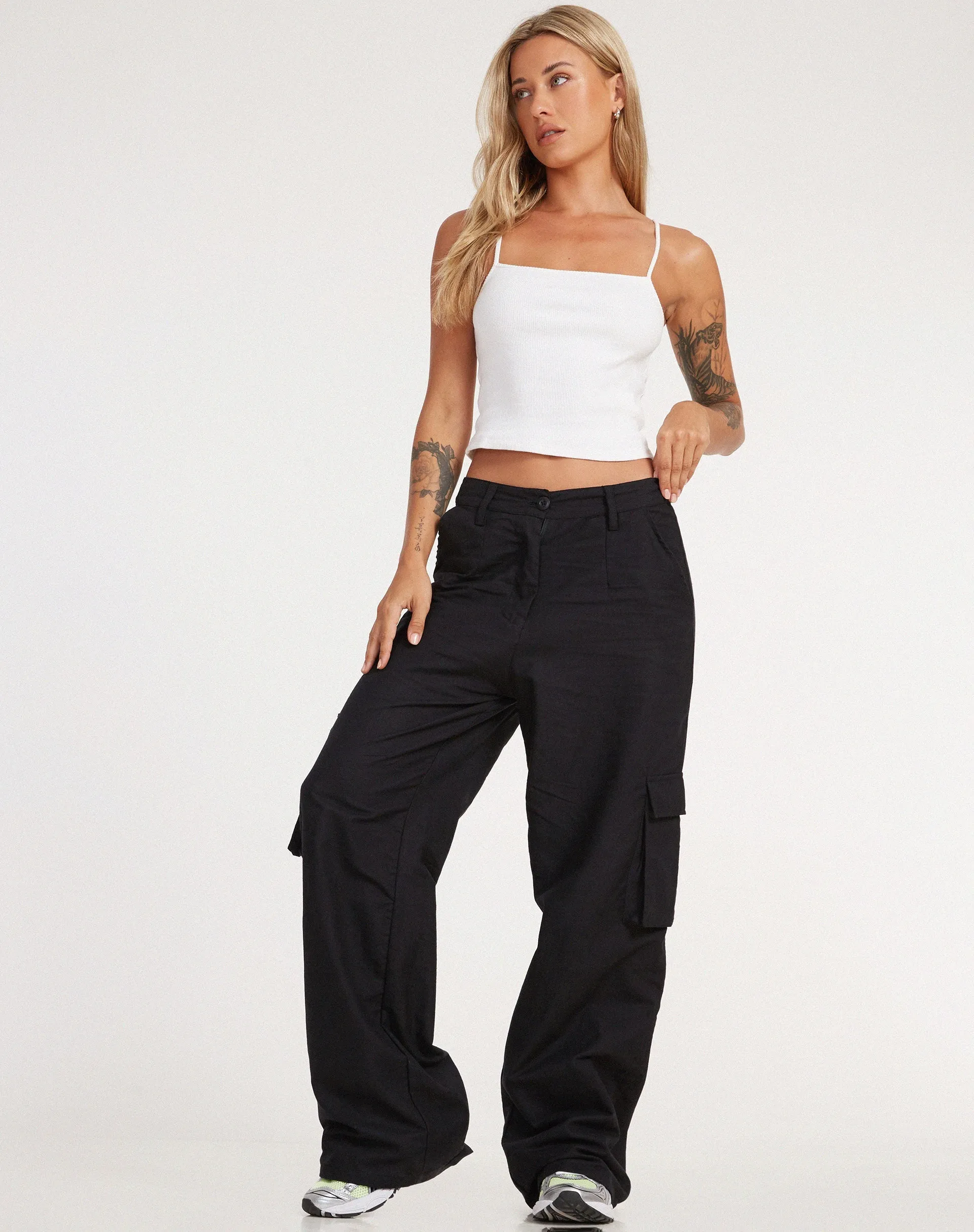 Jita Cargo Trouser in Rami Black