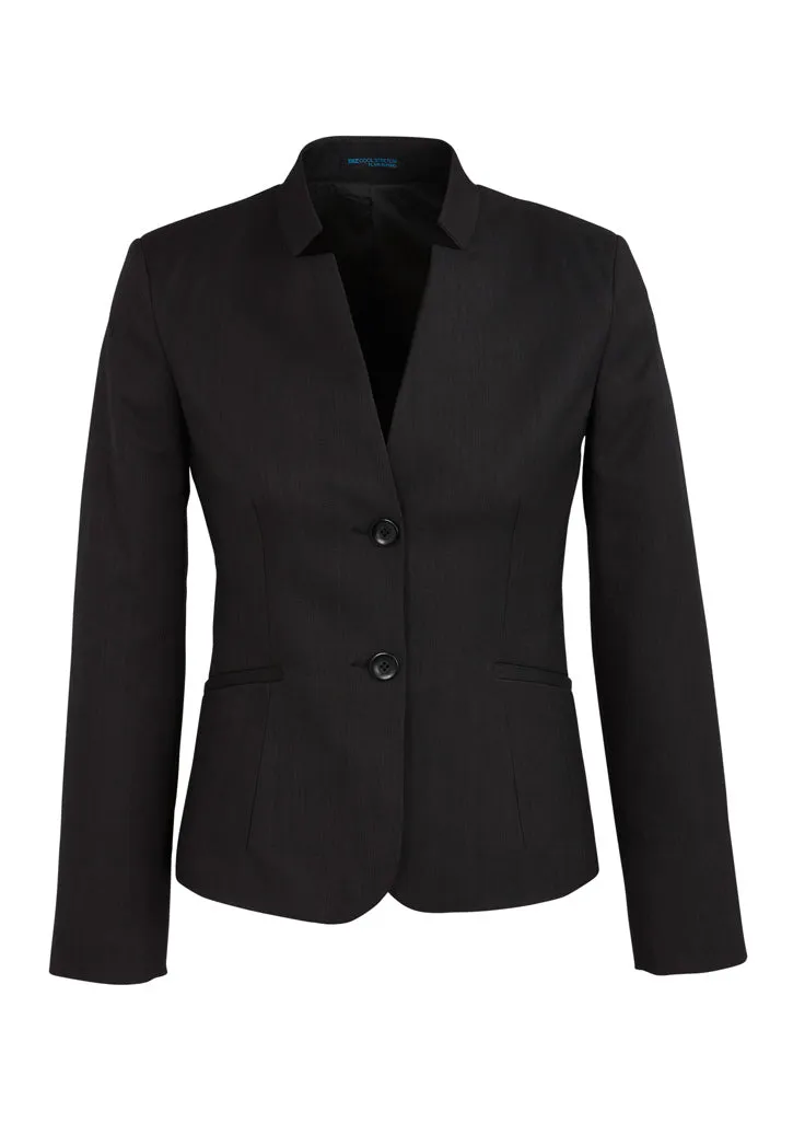 Ladies Short Jacket with Reverse Lapel