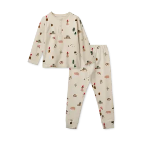 Liewood Wilhelm Pajama Set | Holiday Sandy