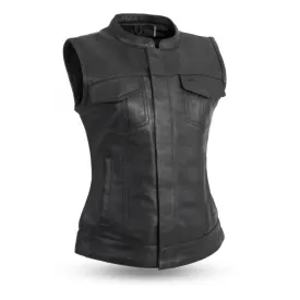 LTHR FIL516SDC Ludlow - Women's Motorcycle Leather Vest