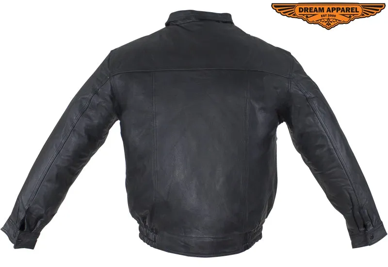 Mens Bomber Leather Jacket