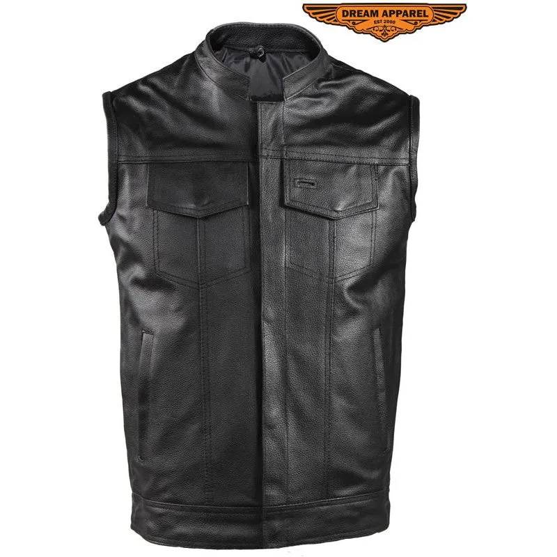 Men's Motorcycle Vest With Concealed Carry