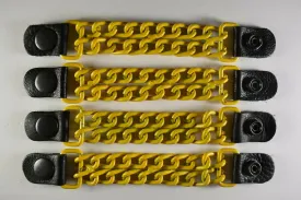 Motorcycle Leather Chain Vest Extender Biker Snap on - Extend your Vest (YELLOW)