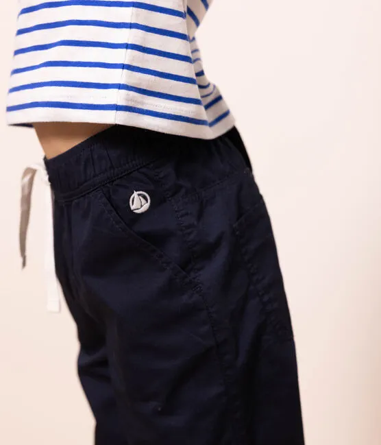 Navy Cotton Serge Pants