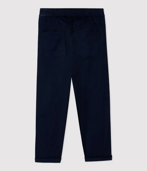 Navy Cotton Serge Pants